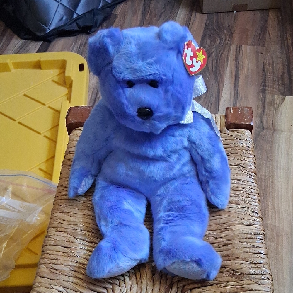 Ty Blue Plush Stuffed Animal Bear